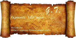 Gyenes Tímea névjegykártya