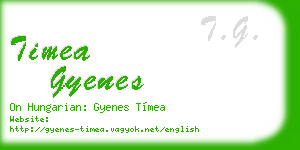 timea gyenes business card
